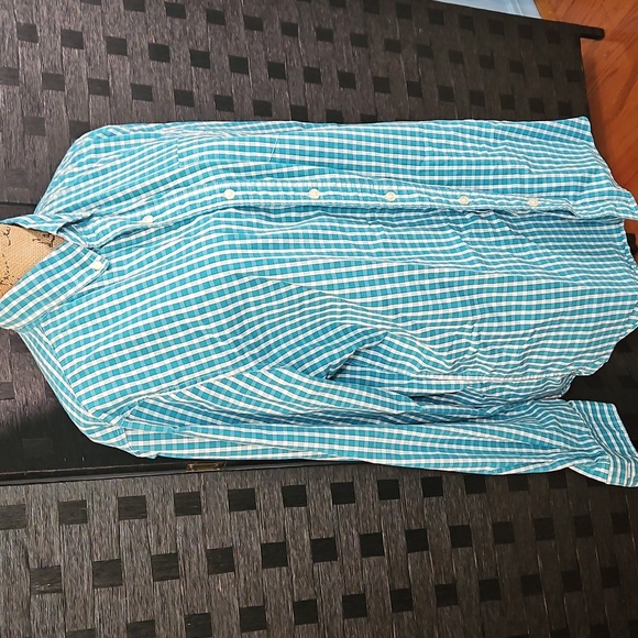 Chaps Blue Checkered Men's Shirt Size Large - Picture 5 of 13